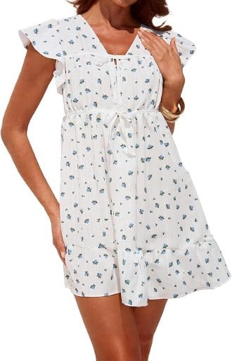 Floral Ruffle Mini Dress Deal