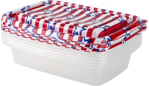 Cook With Color July 4th Themed Food Storage Containers 6-Count Deal