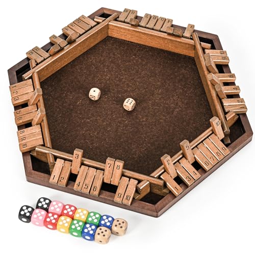 6-Way Wooden Dice Shut The Box Game Deal