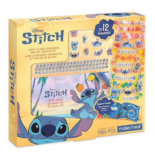 Make It Real: Disney Stitch Craft Along Storybook & DIY Jewelry Kit 1865pc