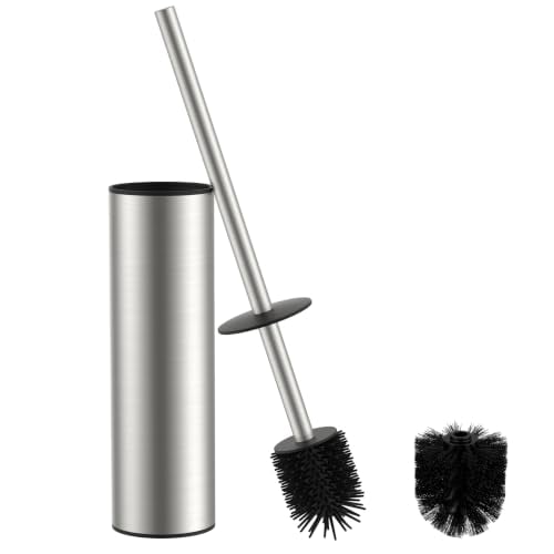 FORIOUS SUS304 Toilet Bowl Cleaner Brush and Holder Set Tall