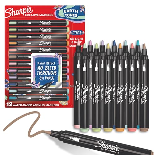 Sharpie Creative Markers, Earth Tones, Bullet Tip 12-Ct Deal