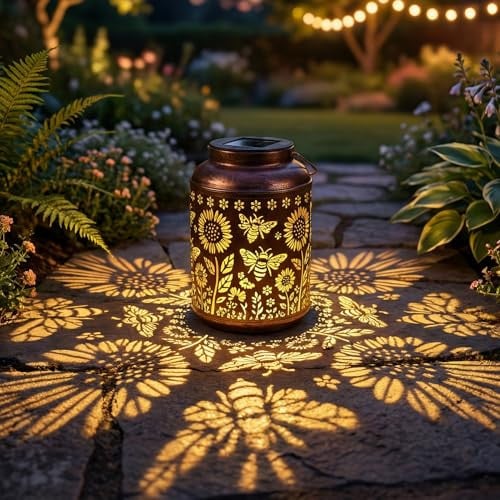 Calenzana Waterproof Solar Lanterns Bee & Sunflower Design  Deal