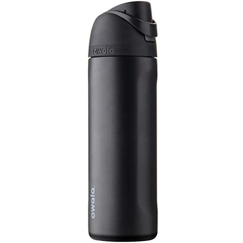 24-Oz Owala FreeSip Insulated Stainless Steel Water Bottle w/ Straw (Black)