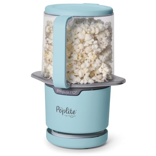 Presto 04811 PopLite My Munch Hot Air Popcorn Popper, 8 Cups, Blue