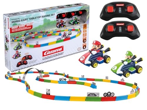 Carrera RC Mario Kart Tabletop Toy Racing Set Featuring Mario & Luigi