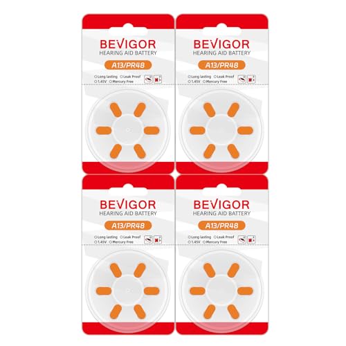 BEVIGOR Hearing Aid Batteries Size 13 (24 Count)
