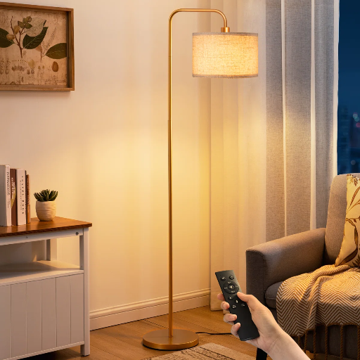 Willa Arlo Interiors Ellingsworth 63" Arched/Arc Floor Lamp with Dimmable Bulb and Remote Control Deal