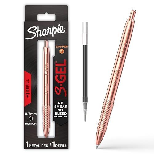 Sharpie S-Gel Gel Pen, Copper Metal Body w/ 1 Refill