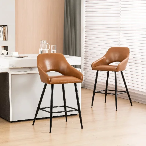 Mainstays PU Leather Barstool 2-Pack