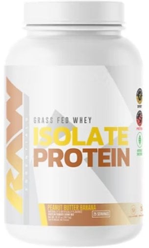 Raw Essentials 2-Lb Grass Fed Whey Protein Isolate Powder (Peanut Butter Banana) Deal