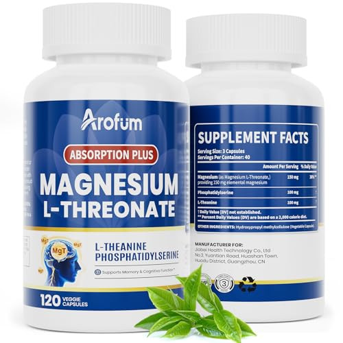 Arofum Magnesium L-Threonate 120 Vegetarian Capsules