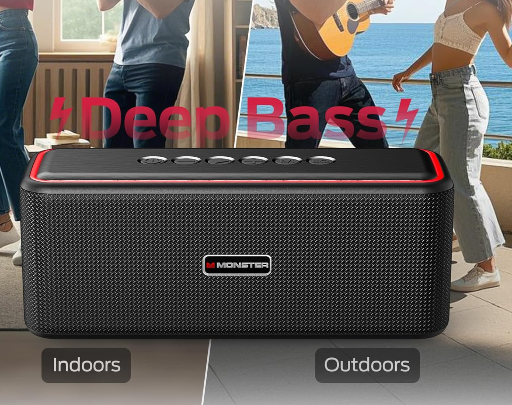 Monster Shock Pro 80W Loud Deep Bass Bluetooth Speaker Deal