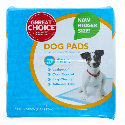 Great Choice Regular Dog and Puppy Pee Pads 23" x 24" Unscented 450 Count