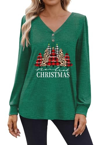 Zeagoo Women's Long Sleeve V Neck Shirt