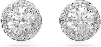 Swarovski Constella Pierced Stud Earrings Rhodium Finish