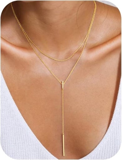 Yoosteel Long 14K-Gold-Plated Necklace Deal