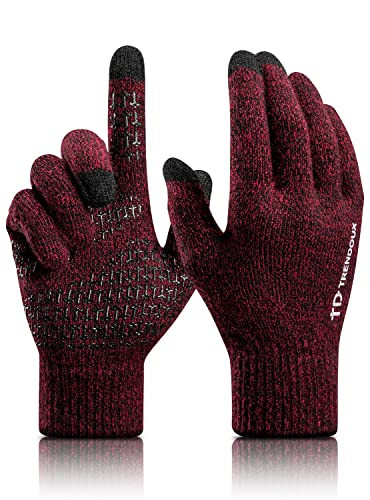 Merino Wool Winter Touchscreen Gloves for Men Women
