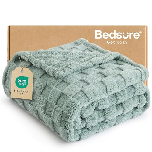 Bedsure GentleSoft Sage Green Throw Blanket