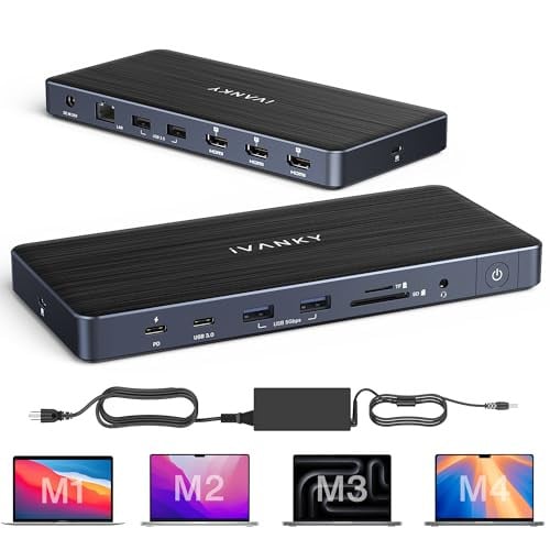 iVANKY 14-in-1 FusionDock Pro 1+ Docking Station w/ 180W Power Adapter