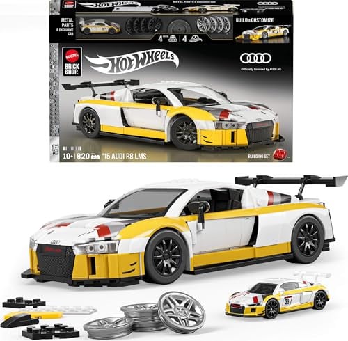 820-Piece Mattel Brick Shop Hot Wheels '15 Audi R8 LMS Building Set