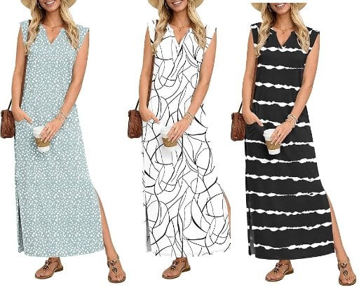 Women’s V Neck Maxi Dresses