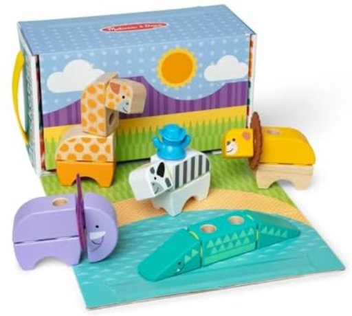 Melissa & Doug Blockables Safari Snap and Play 34 Pcs