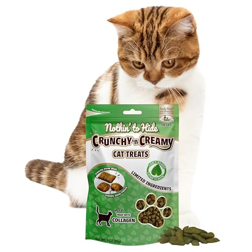 Fieldcrest Farms Nothin’ to Hide Collagen Cat Treats 3-Oz Catnip Flavor