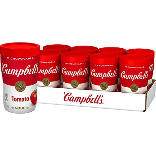 Campbell's Microwavable Sipping Soup Classic Tomato 2 x 8-Pack Deal