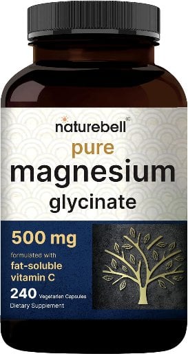 NatureBell Magnesium Glycinate Capsules 240-Count 500mg Deal