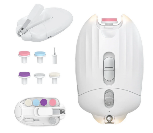FEBFOXS Rechargeable Electric Baby Nail Clippers w/ Light