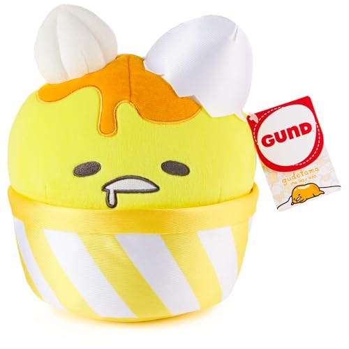 9" GUND Sanrio Gudetama The Lazy Egg Stuffed Animal Ice Cream Cup