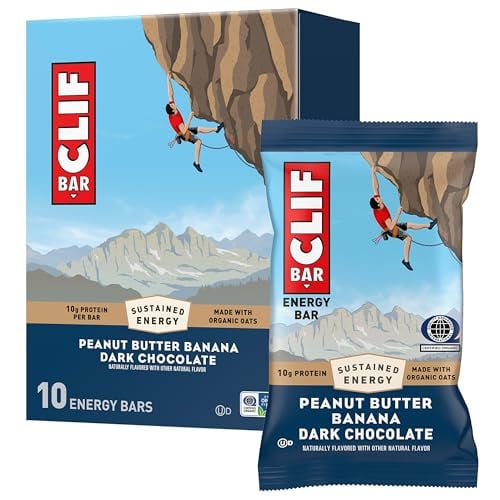 10-Pack 2.4-Oz Clif Bar Energy Bars (Peanut Butter Banana w/ Dark Chocolate) Deal