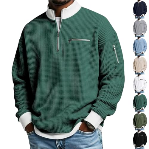 Waffle Knit Long Sleeve Shirts
