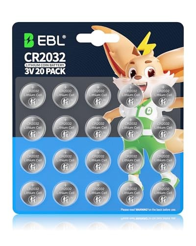 EBL CR2032 3V Coin Cell Batteries 20-Pack