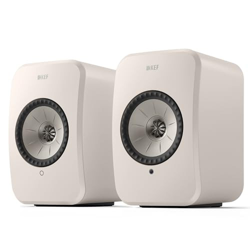 KEF LSX II LT Wireless HiFi Speakers - Pair (Stone White)