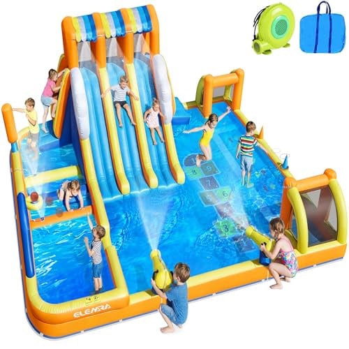 ELEMARA Inflatable Water Slide 20.07x15.91FT with 950W Air Blower Deal