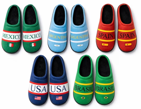 Ground Up Men's Soccer Fan Slippers