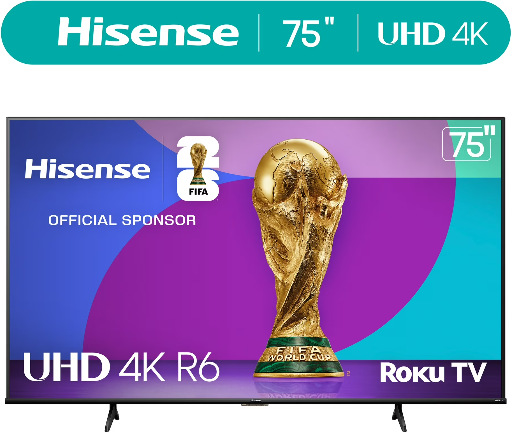 Hisense 75" 4K UHD LED LCD Roku Smart TV