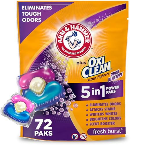 ARM & HAMMER with Oxi Clean Laundry Detergent Pods 72 Count Deal