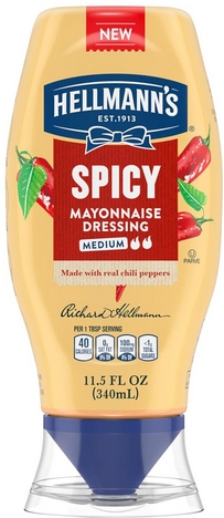 Hellmann's Spicy Mayonnaise Dressing Squeeze Bottle 11.5 oz Deal