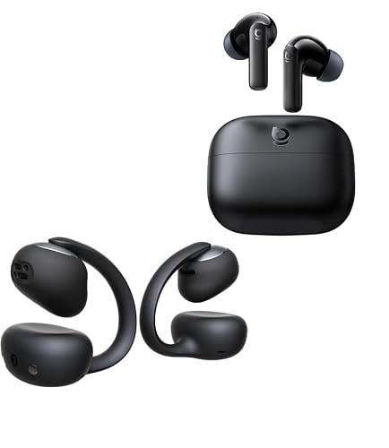 Baseus Bowie MC2 Open Ear Clip-On Earbuds + BP1 NC Hybrid ANC Wireless Earbuds Bundle Deal