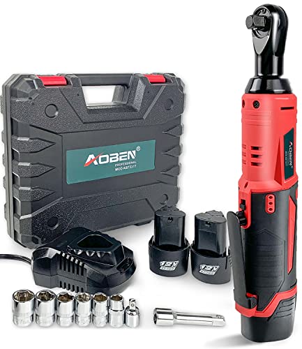 AOBEN Cordless Electric Ratchet Wrench Set 3/8" 12V with 2x 2000mAh Batteries Deal