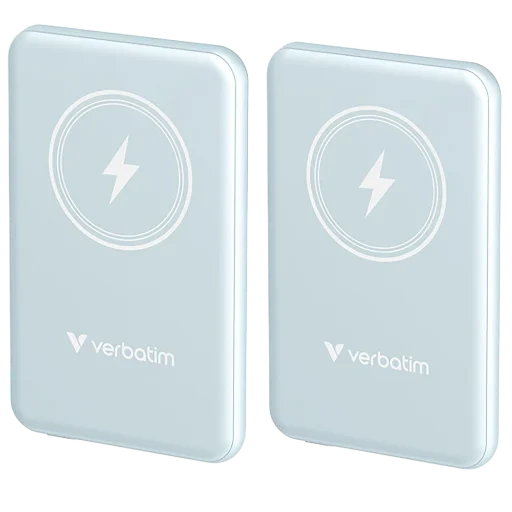 Verbatim Charge 'n' Go Magnetic Wireless Power Bank 5000 mAh 2-Pack Deal