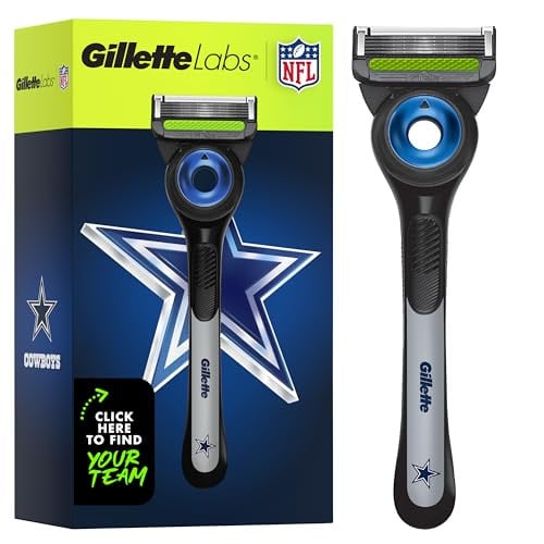 Gillette Labs Special NFL Cowboys Edition Shaving Razor w/ 4 Refills & Stand Deal
