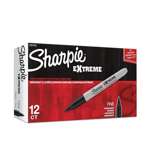 Sharpie Extreme Permanent Markers, Fine Point, Black, 12 Count Deal