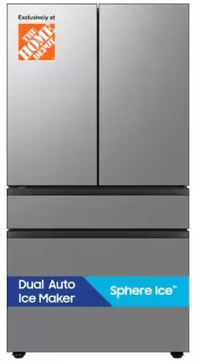 Samsung Bespoke 29 cu. ft. Standard Depth 4-Door French Door Refrigerator with Sphere Ice Deal