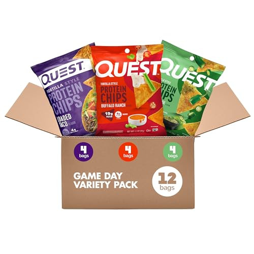 12-Pack 1.1-Oz Quest Tortilla Style Protein Chips (Buffalo Ranch, Salsa Verde, Loaded Taco)