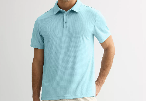 Tek Gear Men's Dry-Tek Polo Shirt (Lake Geneva Grid)