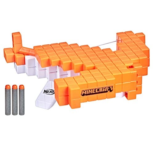 Nerf Minecraft Pillager's Crossbow Dart-Blasting Crossbow w/ 3 Official Nerf Elite Darts Deal